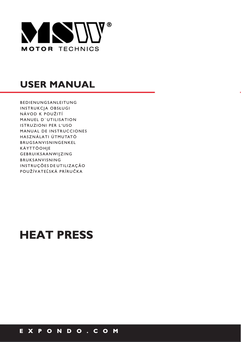 Page 1 de la notice Manuel utilisateur MSW MSW-C&A HP 100