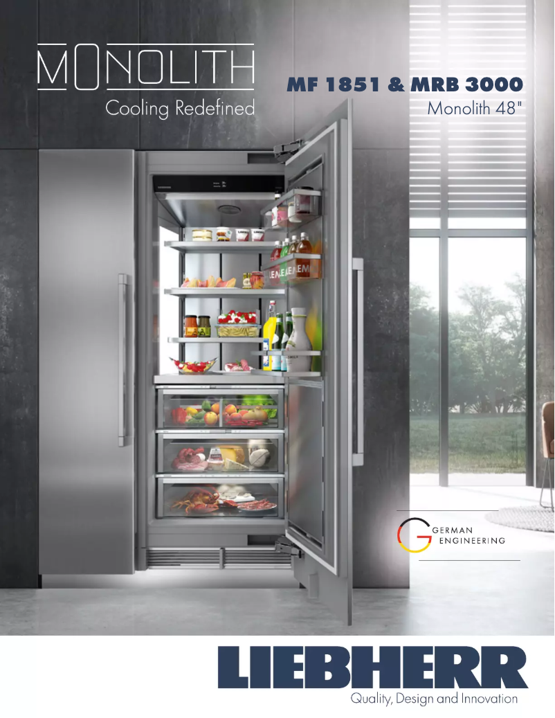 Page 1 de la notice Fiche technique Liebherr Monolith MRB 3000