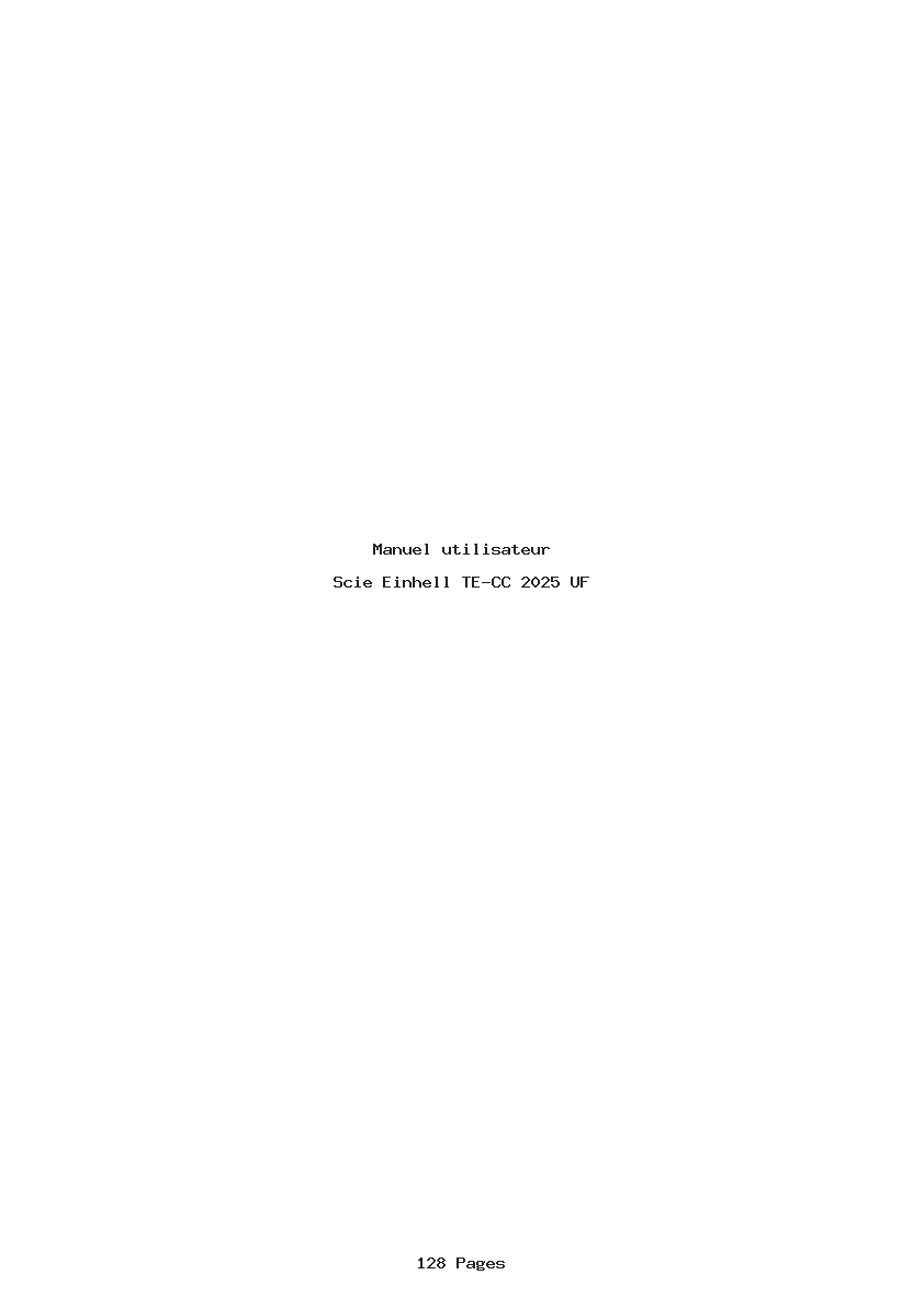 Page 1 de la notice Manuel utilisateur Einhell TE-CC 2025 UF
