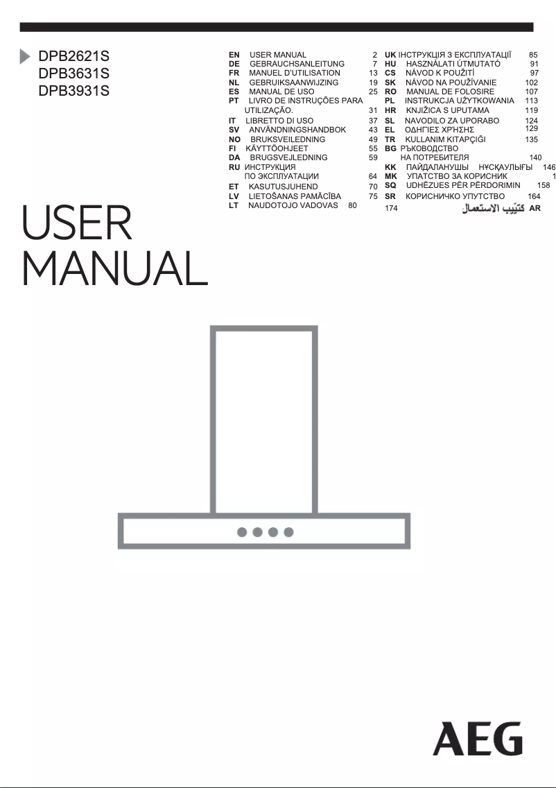 Page 1 de la notice Manuel utilisateur AEG DPB3631S