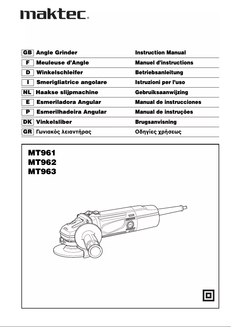Page 1 de la notice Manuel utilisateur Maktec MT963