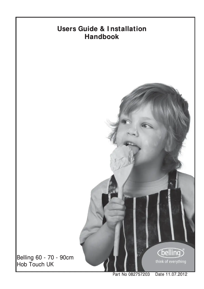 Page 1 de la notice Manuel utilisateur Belling CH90TX