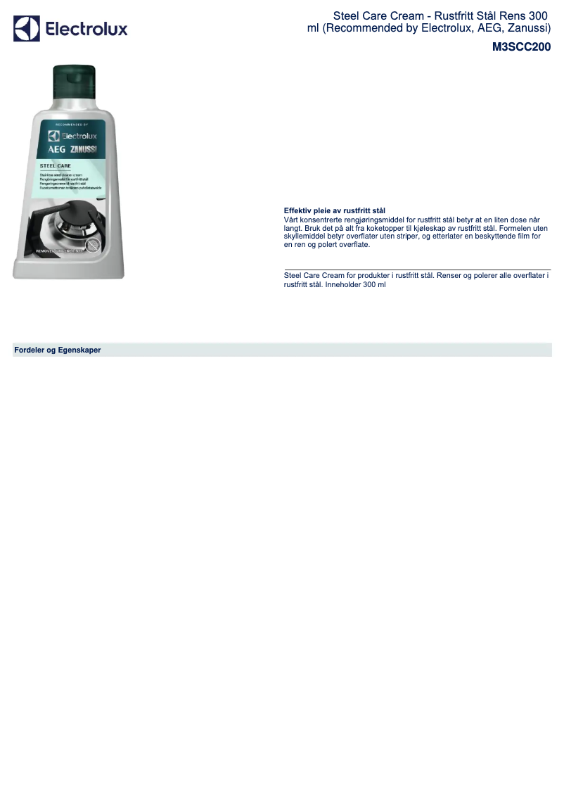 Página 1 del manual Folleto AEG M3SCC200