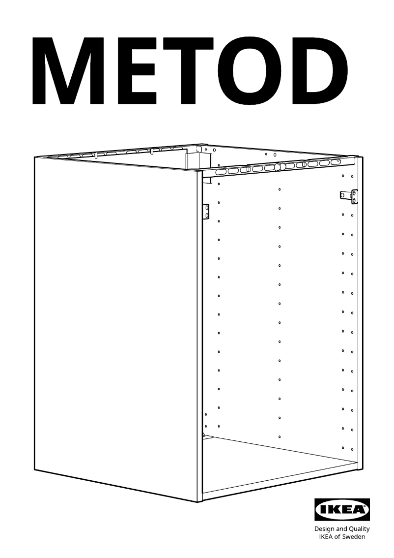Page 1 de la notice Manuel utilisateur Ikea METOD 202.055.43