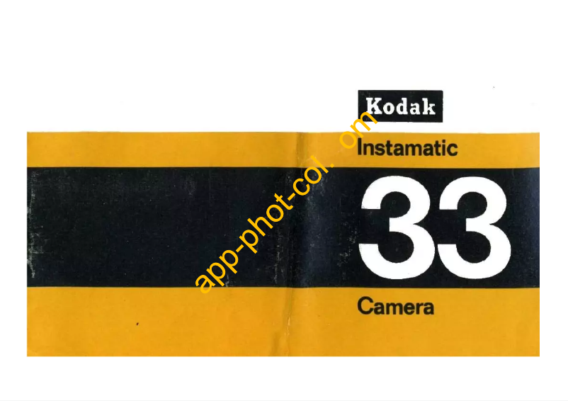 Página 1 del manual Manual de usuario Kodak Instamatic 33