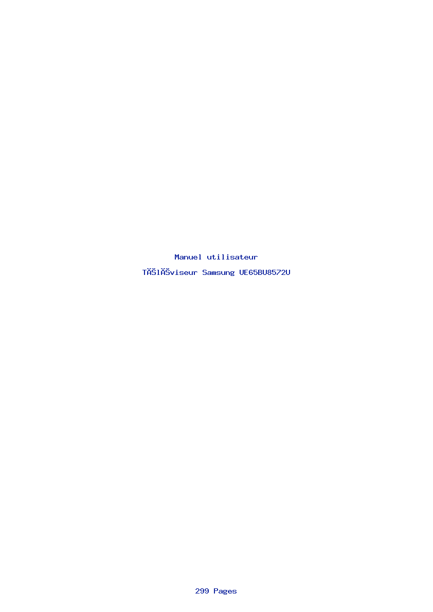 Page 1 de la notice Manuel utilisateur Samsung UE65BU8572U