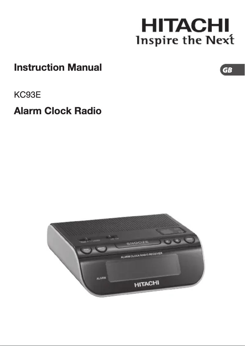 Page 1 de la notice Manuel utilisateur Hitachi KC93E