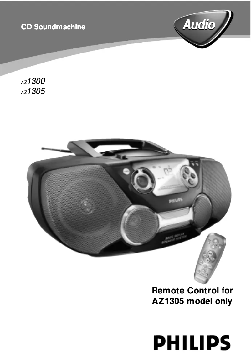 Page 1 of the manual User Manual Philips AZ1300