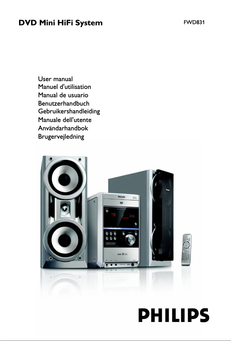 Page 1 de la notice Manuel utilisateur Philips FWD831