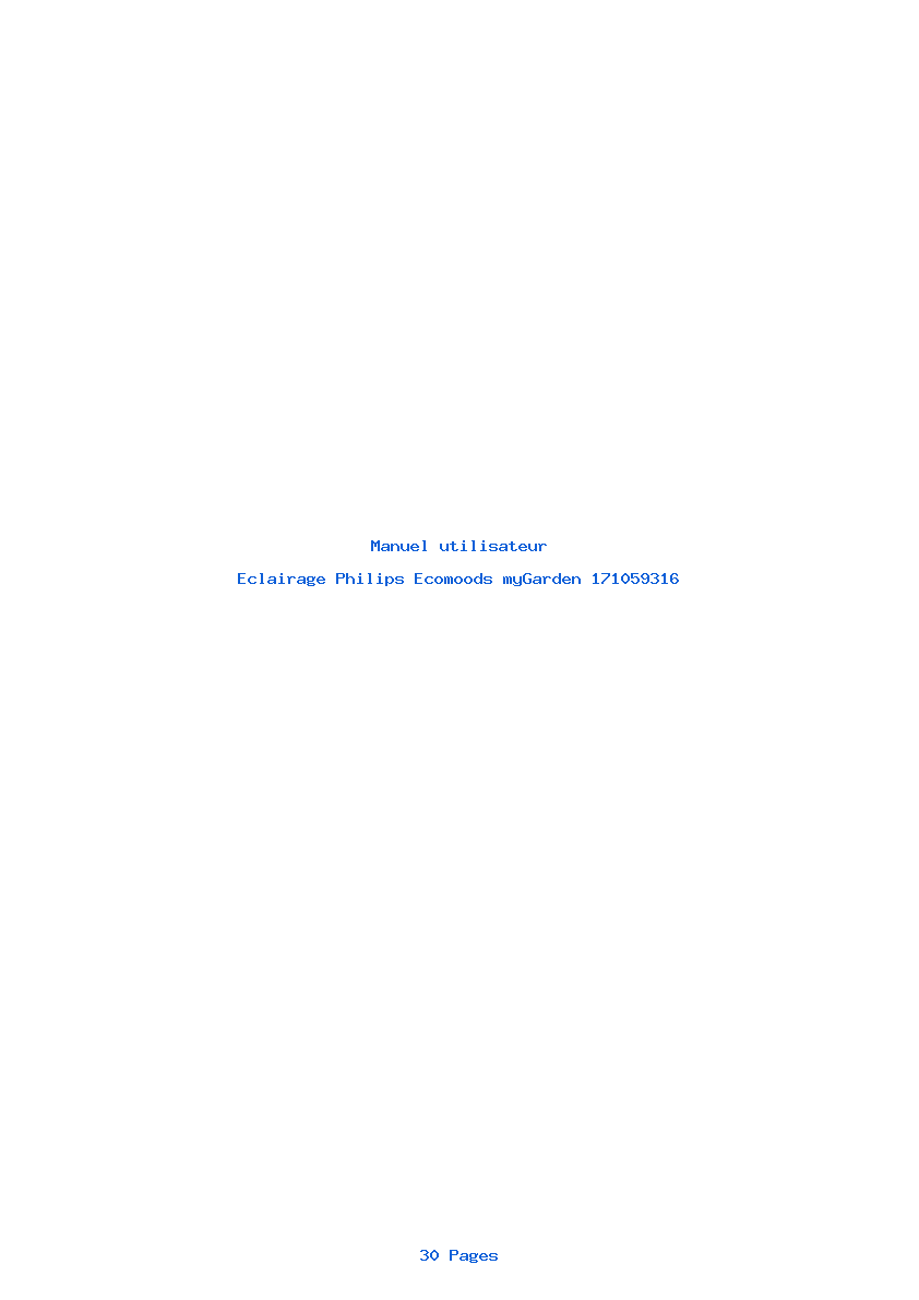 Page 1 de la notice Manuel utilisateur Philips Ecomoods myGarden 171059316