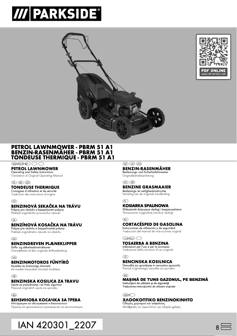 Page 1 de la notice Manuel utilisateur Parkside PBRM 51 A1