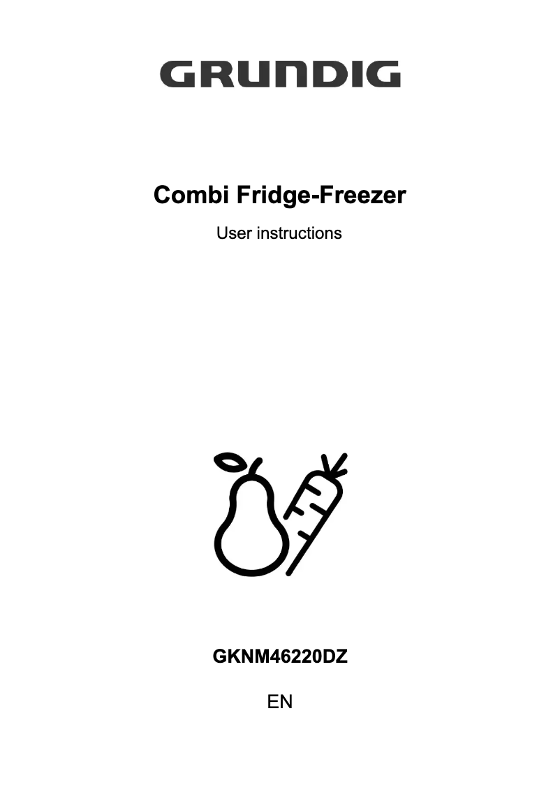 Page 1 de la notice Manuel utilisateur Grundig GKNM46220DZ