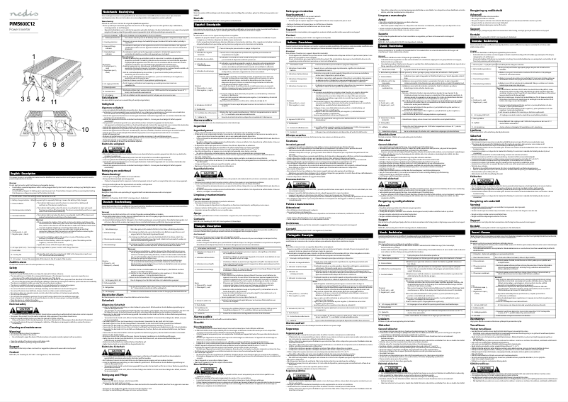 Page 1 de la notice Manuel utilisateur Nedis PIMS600C12