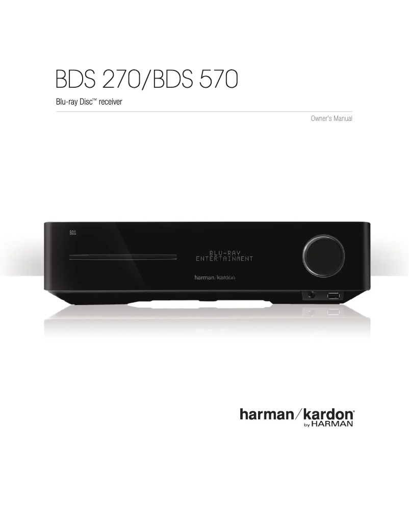 Page 1 de la notice Manuel utilisateur Harman Kardon BDS 670