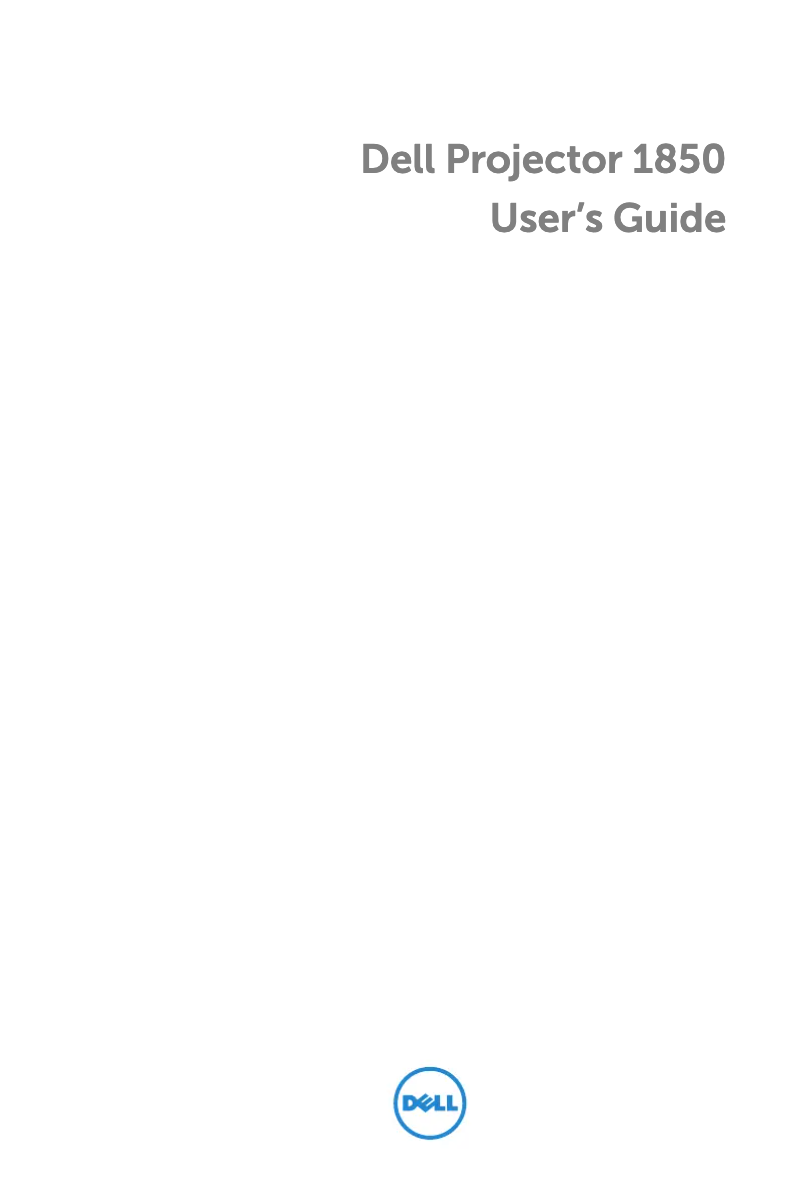 Page 1 of the manual User Manual Dell 1850