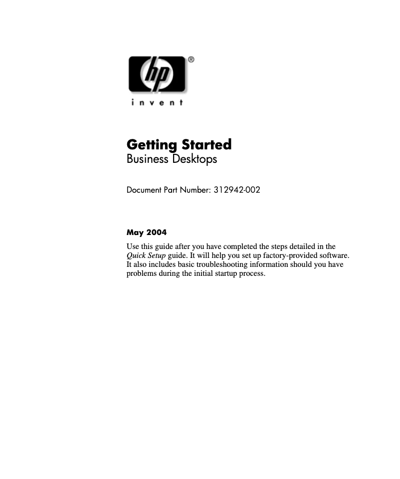 Page n°1 - Manuel utilisateur HP Compaq Business d330