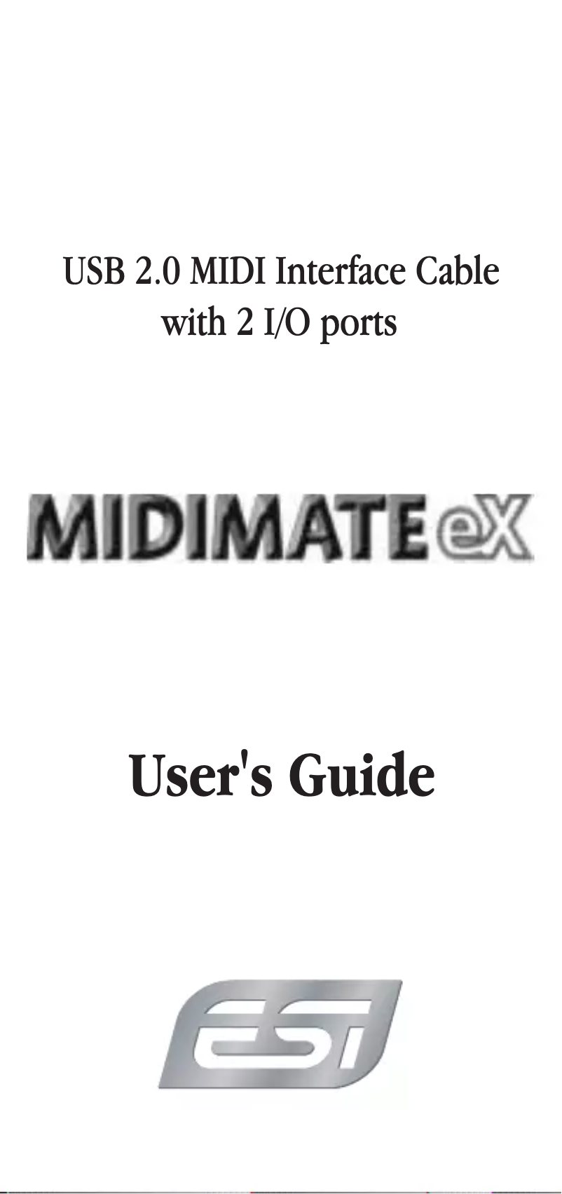 Page 1 de la notice Manuel utilisateur ESI MIDIMATE eX