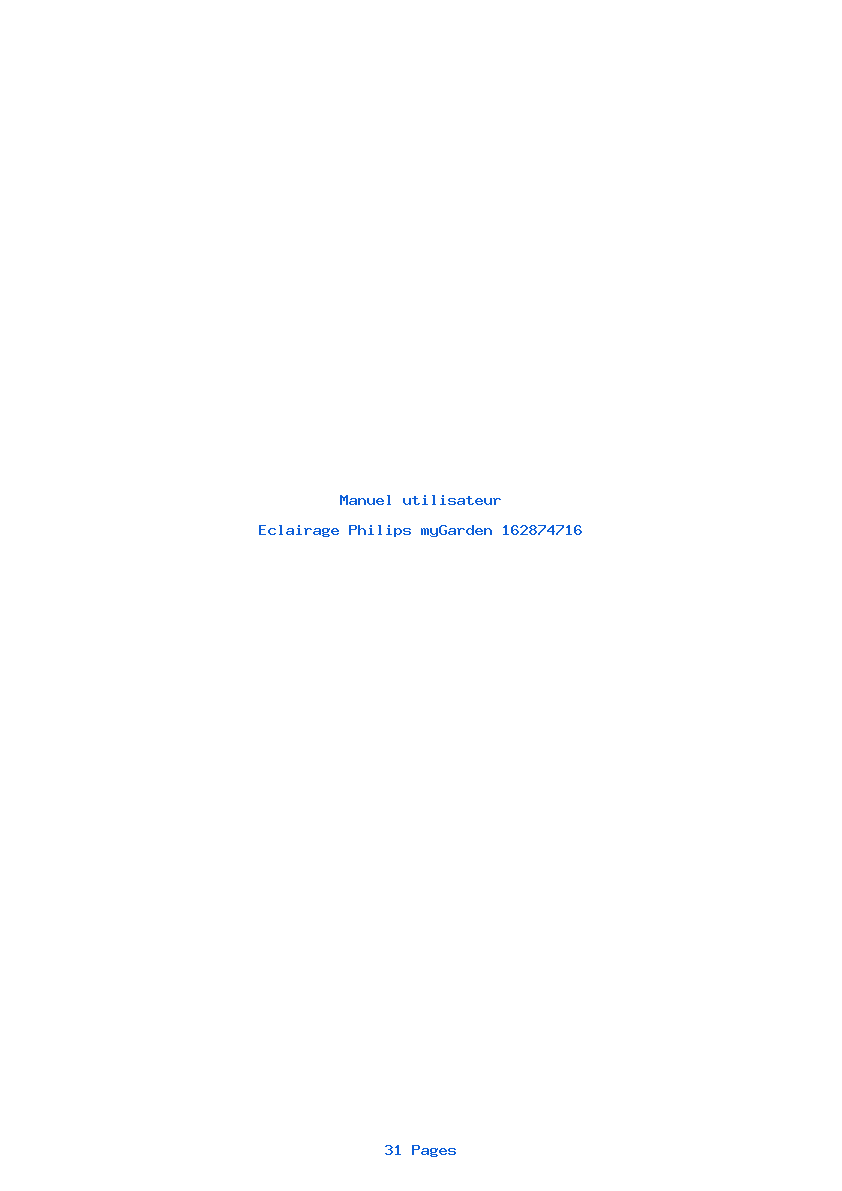Page 1 de la notice Manuel utilisateur Philips myGarden 162874716