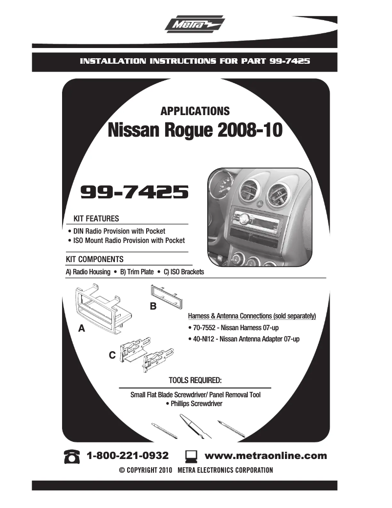 Página 1 del manual Manual de usuario Metra 99-7425