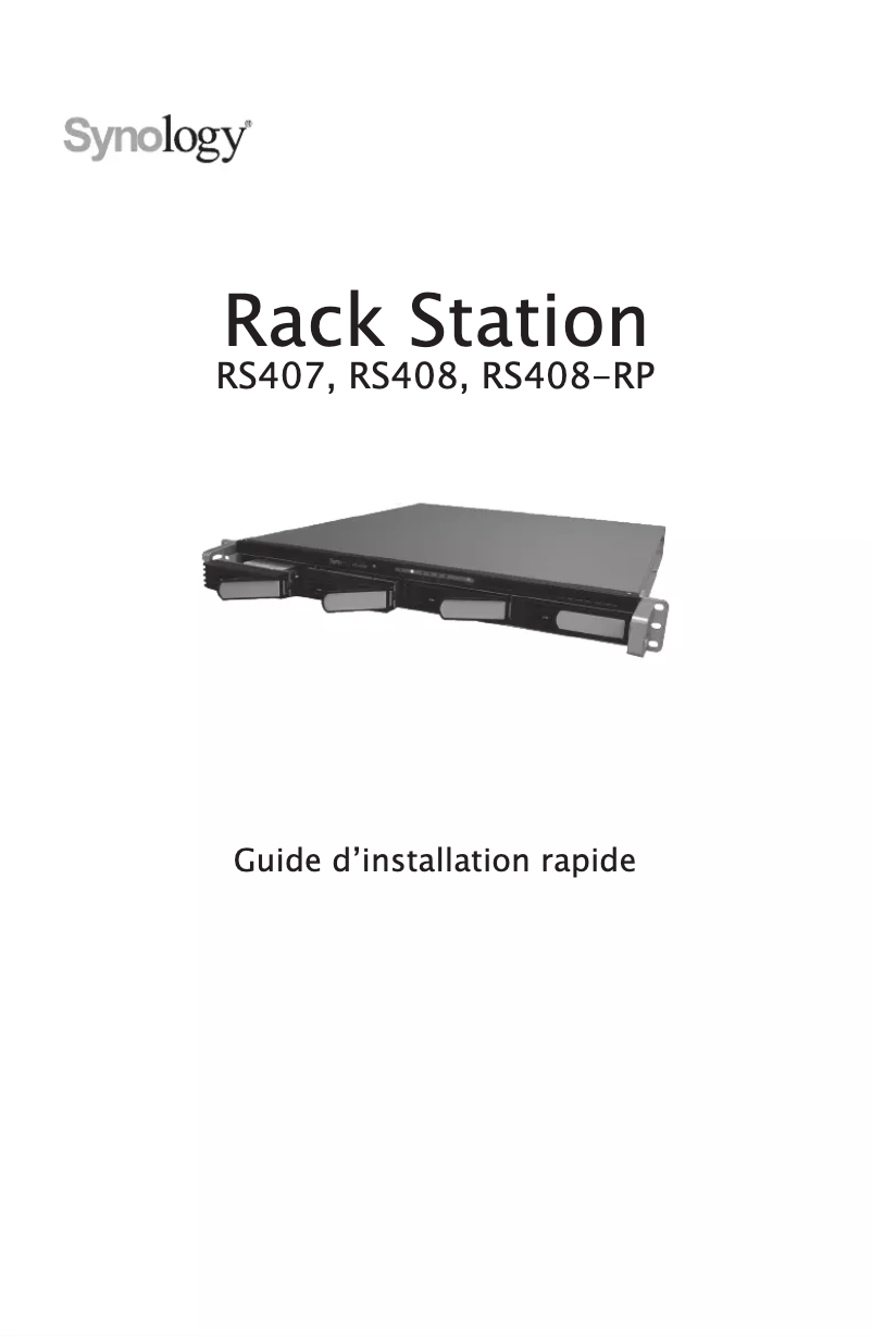 Page 1 of the manual User Manual Synology RackStation RS407
