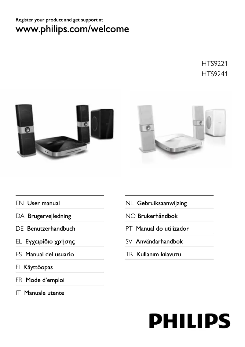 Page 1 of the manual User Manual Philips Fidelio HTS9241