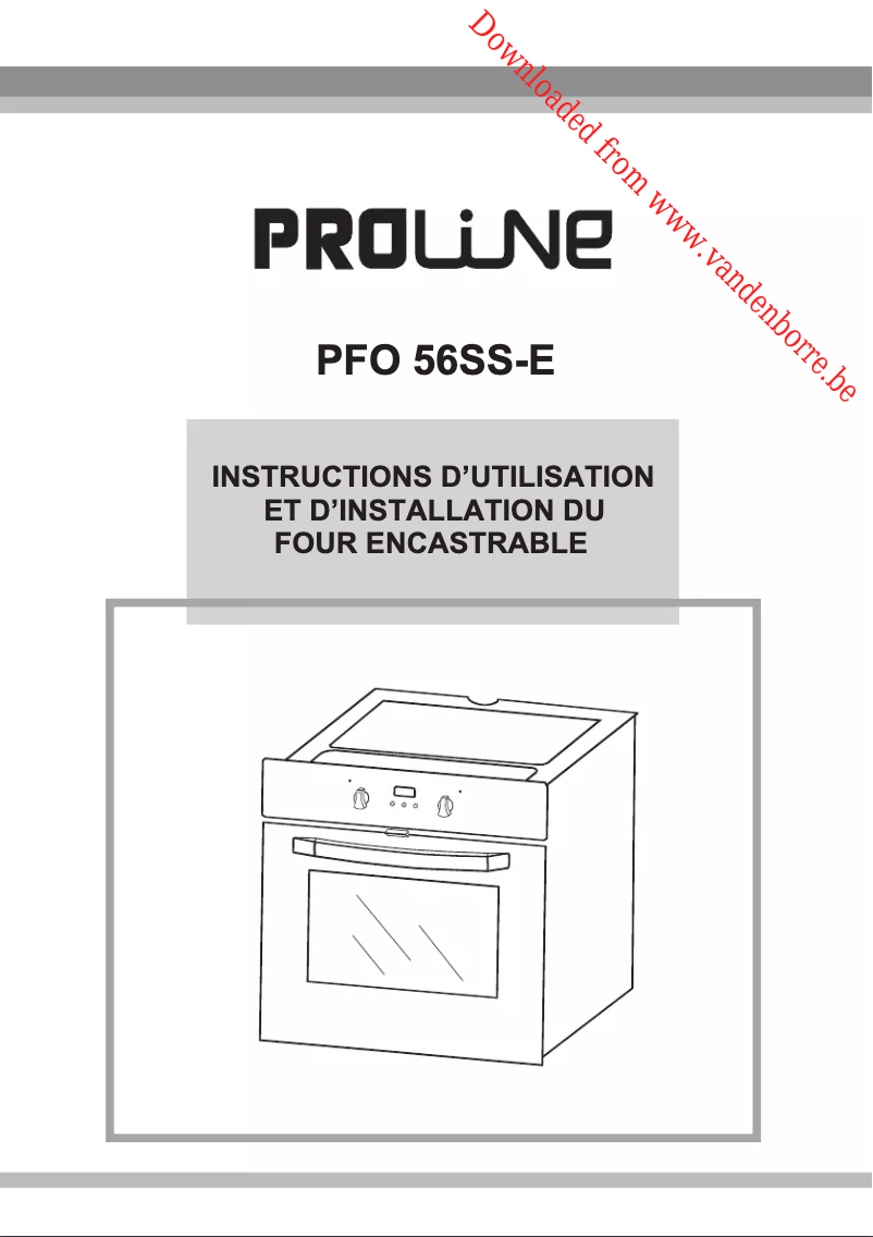 Page 1 de la notice Manuel utilisateur Proline PFO 56SS-E