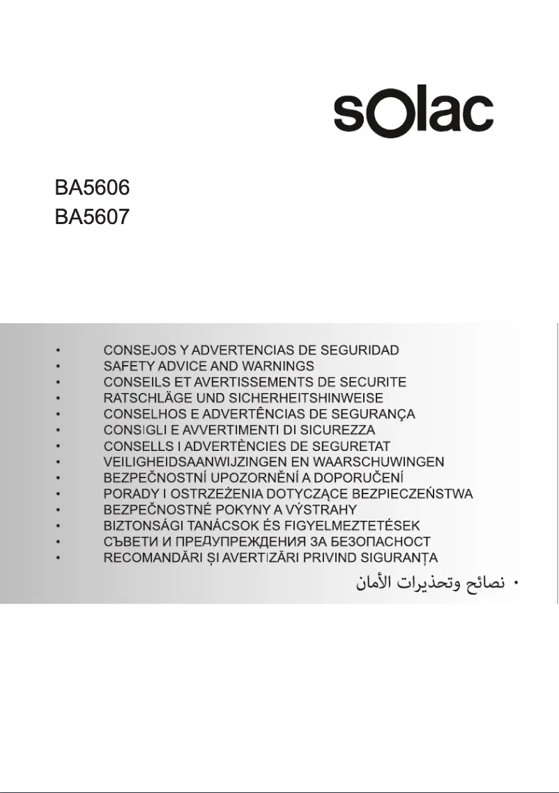 Page 1 de la notice Instructions de sécurité Solac Pro Chef 1000W BA5607