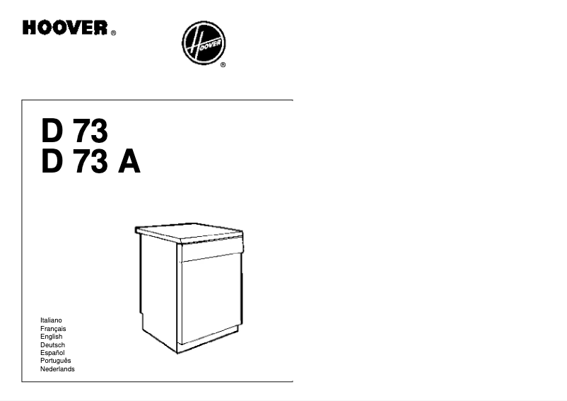 Página 1 del manual Manual de usuario Hoover D 73 A SY