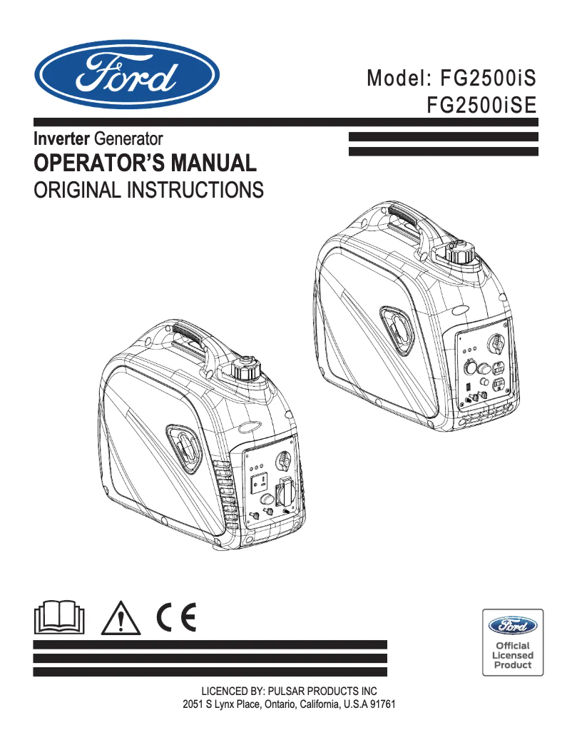 Page 1 de la notice Manuel utilisateur Ford FG2500iS
