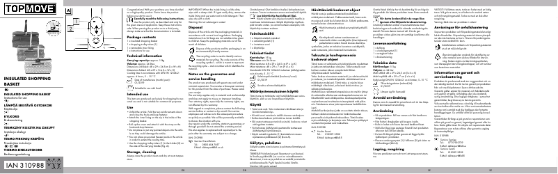 Page 1 de la notice Manuel utilisateur Topmove IAN 310988