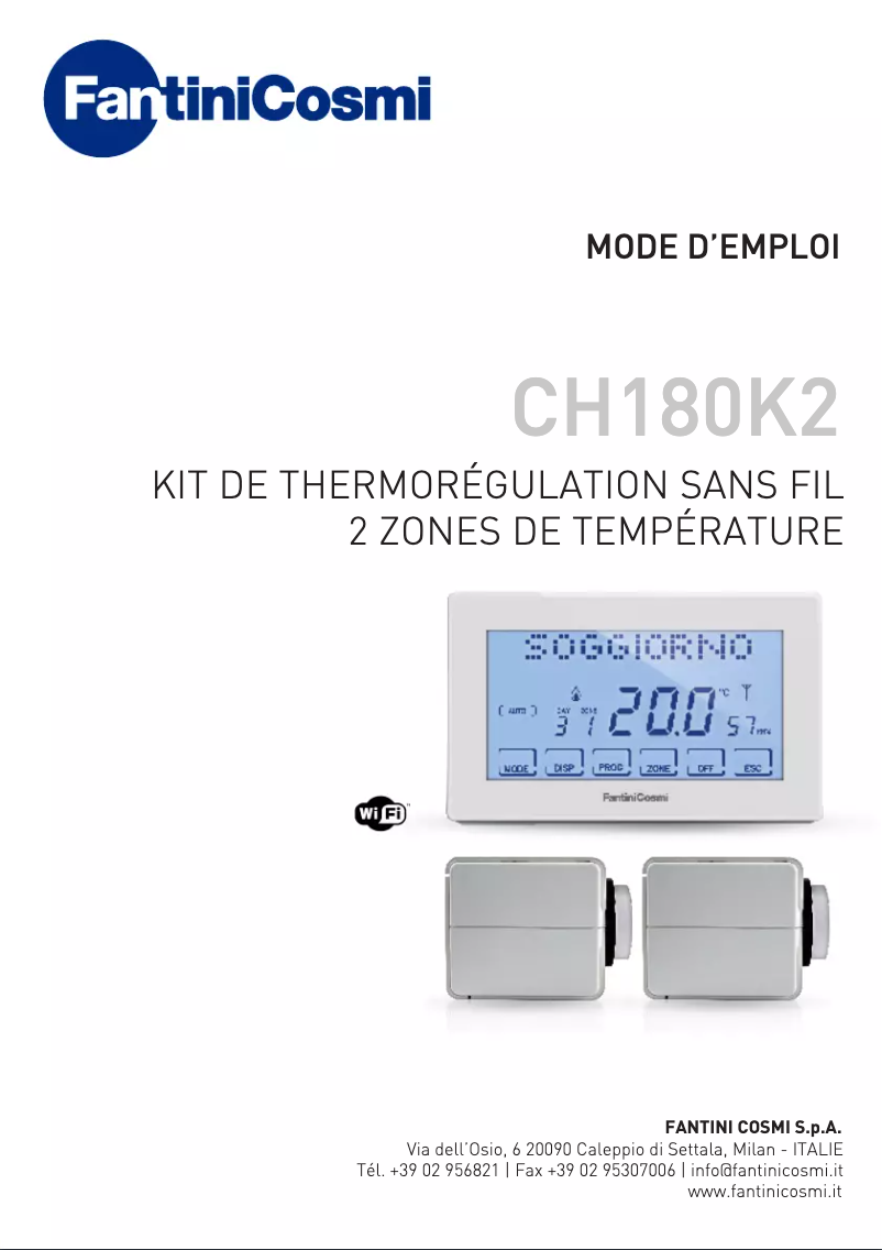 Page 1 de la notice Manuel utilisateur Fantini Cosmi CH180K2