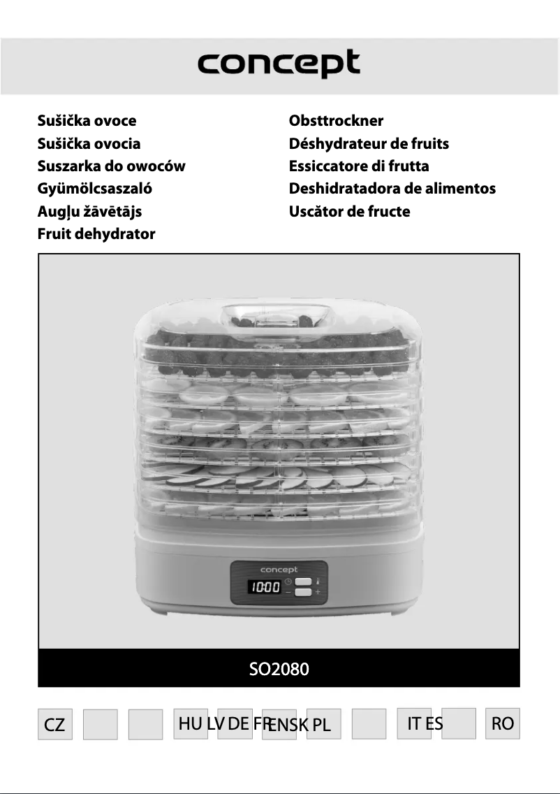 Page 1 de la notice Manuel utilisateur Concept SO2080