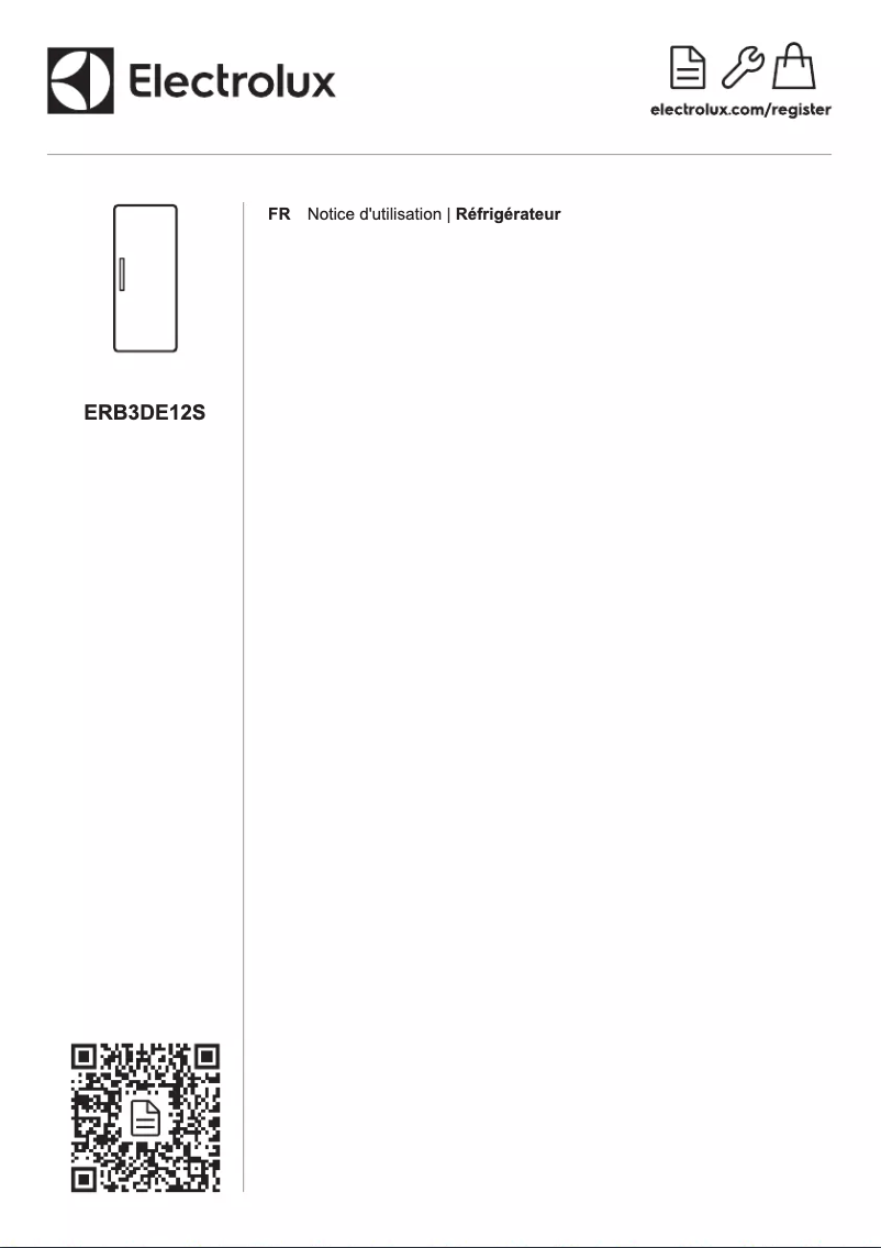 Página 1 del manual Manual de usuario Electrolux ERB3DE12S