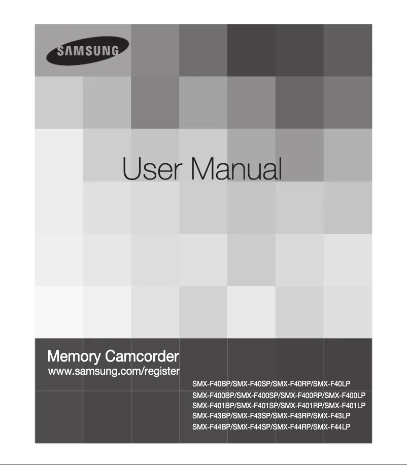 Page 1 de la notice Manuel utilisateur Samsung SMX-F401LP