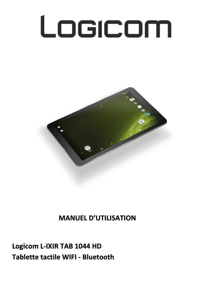 Page 1 of the manual User Manual Logicom L-ixir Tab 1044 HD