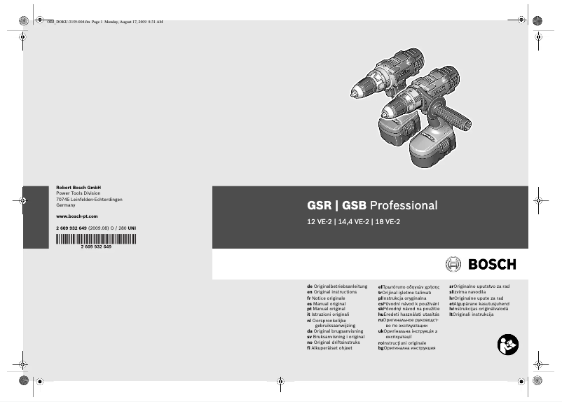 Page 1 of the manual User Manual Bosch GSB 12 VE-2