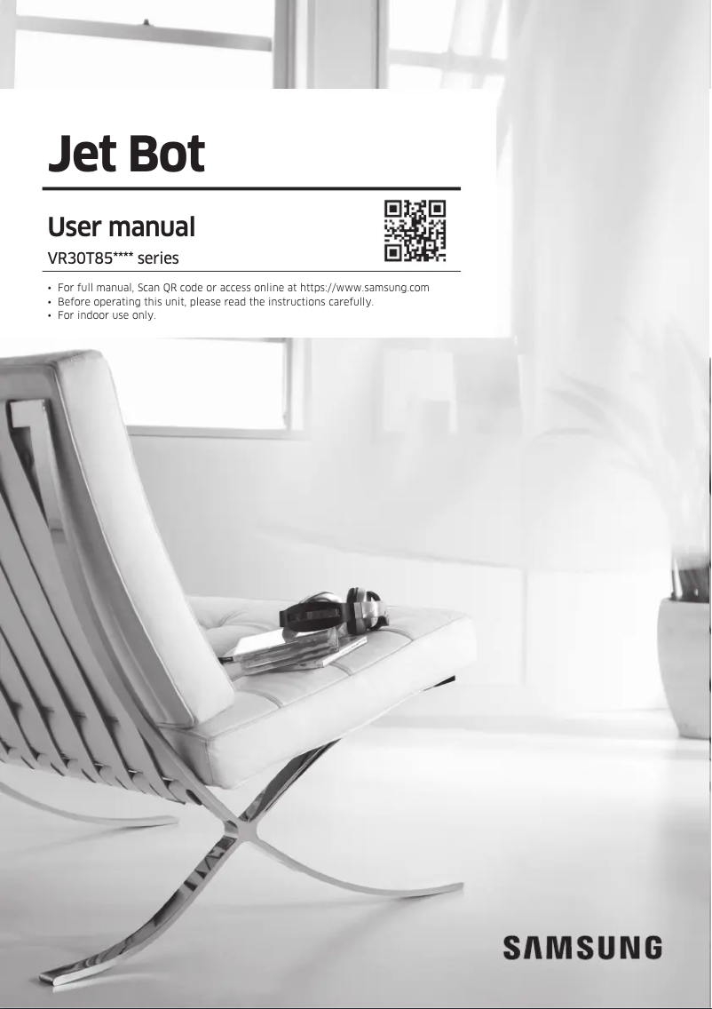 Página 1 del manual Guía de inicio rápido Samsung Jet Bot VR30T85513B