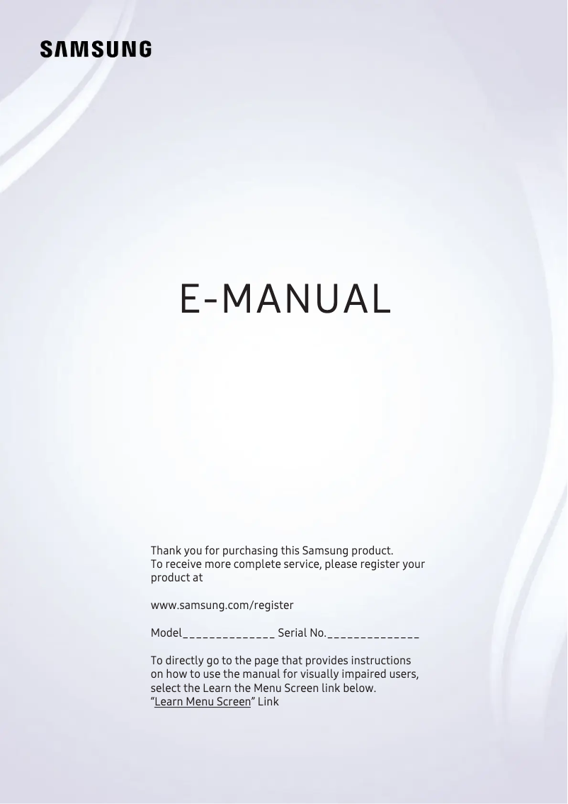 Página 1 del manual Manual de usuario Samsung UN58MU6100