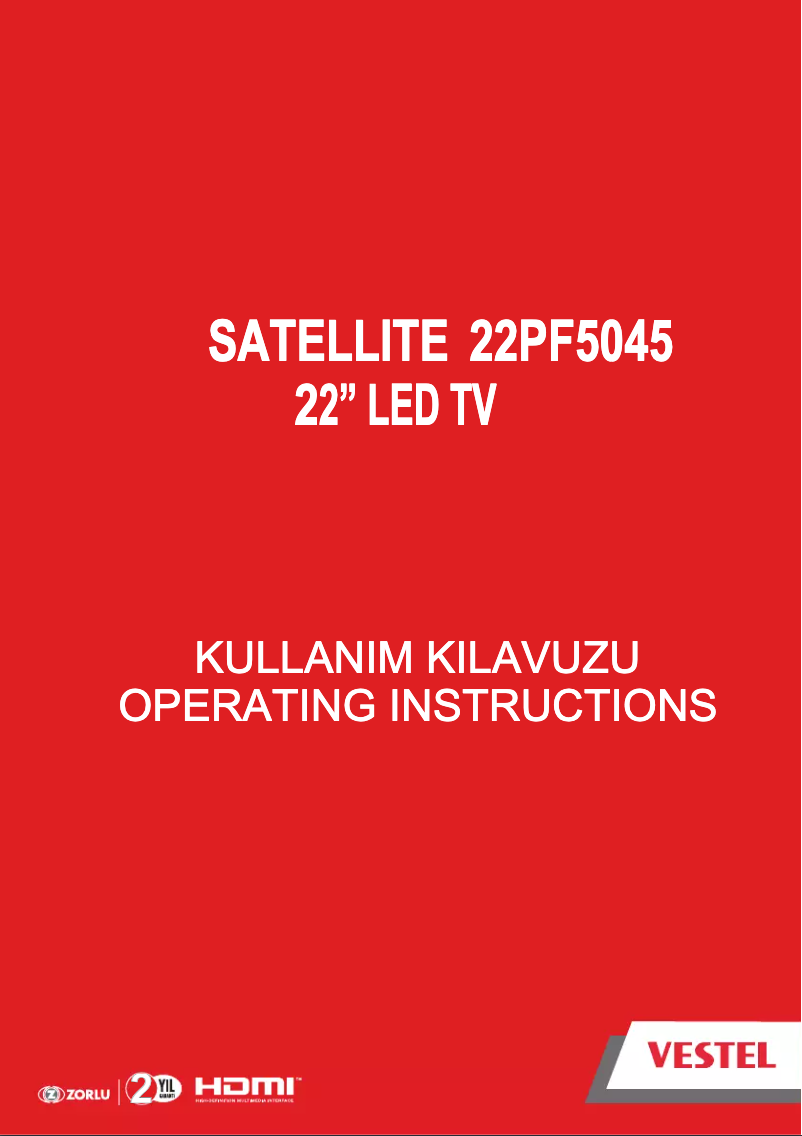 Page 1 de la notice Manuel utilisateur Vestel 22PF5045