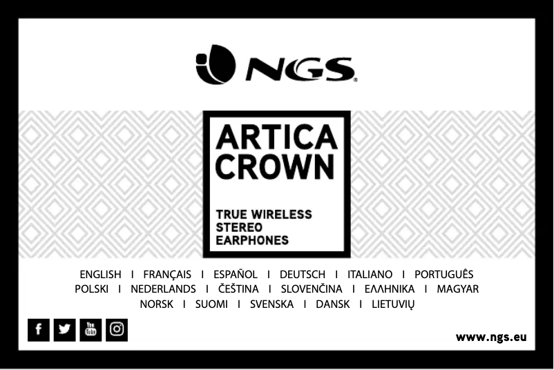 Page 1 de la notice Manuel utilisateur NGS Artica Crown