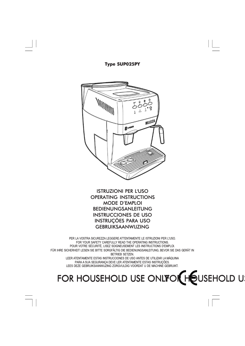 Page 1 de la notice Manuel utilisateur Spidem Bellezza SUP025PY