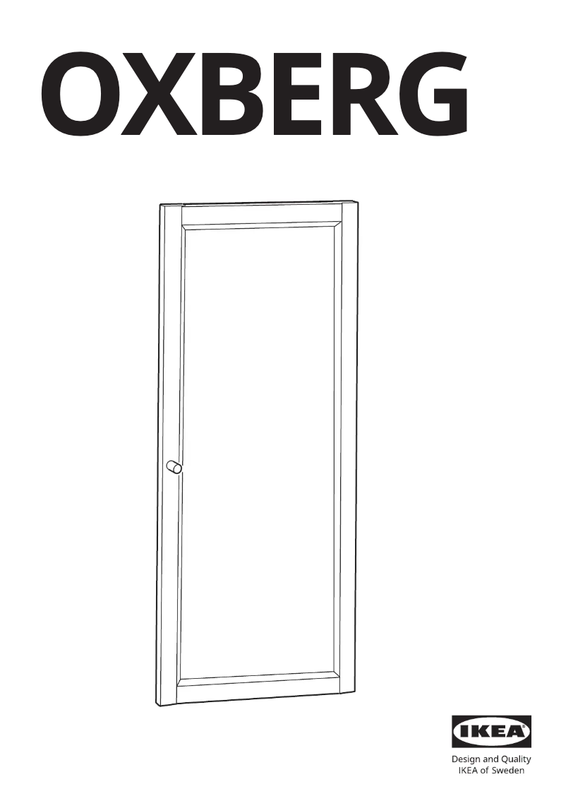 Page 1 de la notice Manuel utilisateur Ikea OXBERG 704.928.91