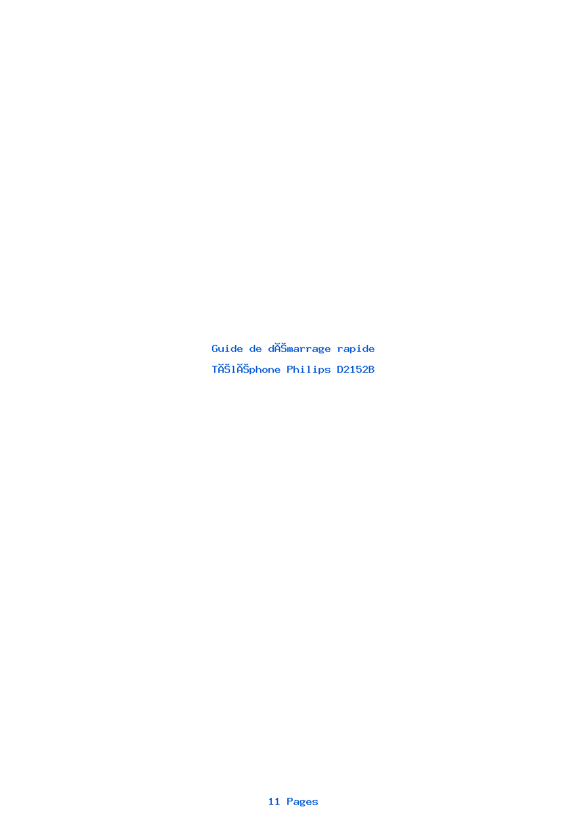 Image de la première page du manuel de l'appareil D2152B