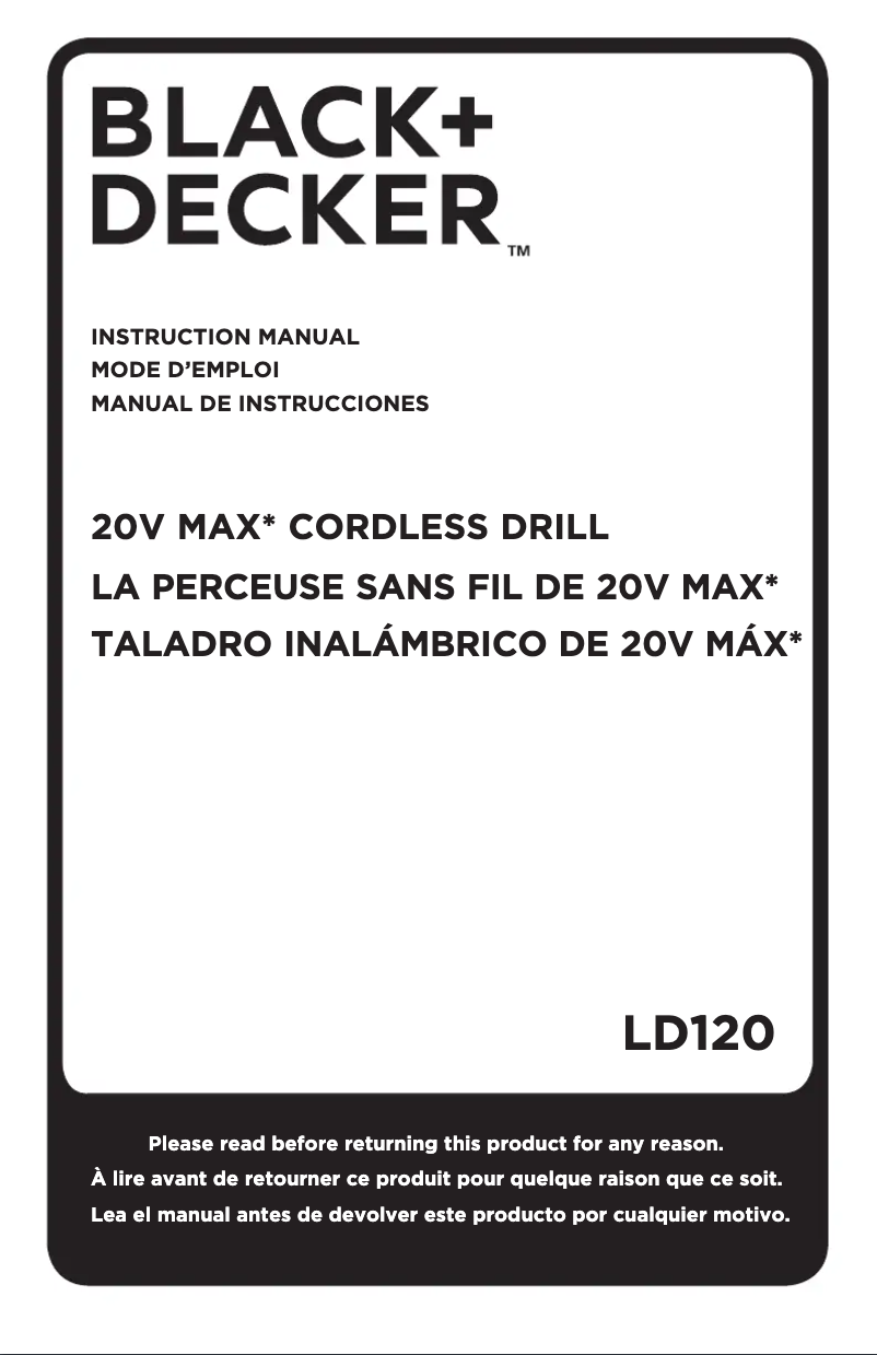 Página 1 del manual Manual de usuario Black & Decker LD120VA