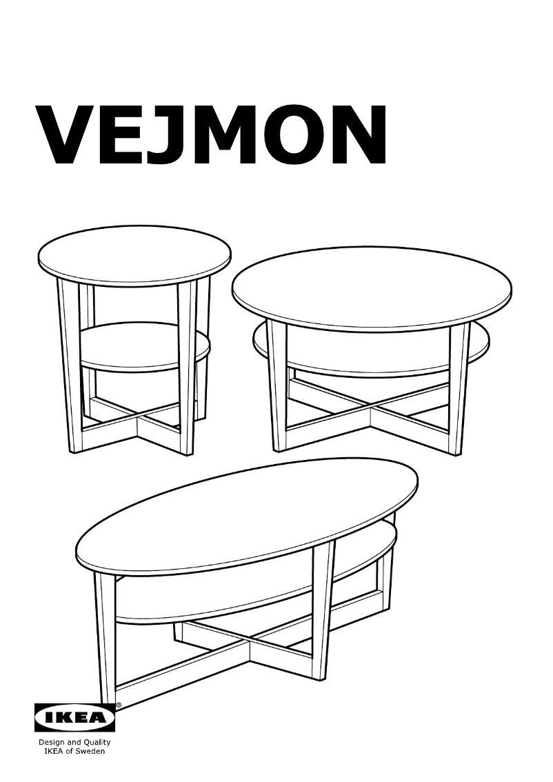 Page 1 de la notice Manuel utilisateur Ikea VEJMON 801.366.84