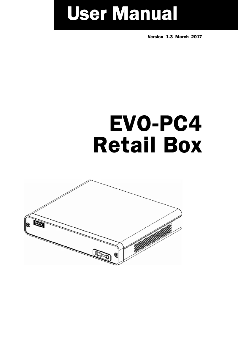 Page 1 de la notice Manuel utilisateur POS-X EVO PC4