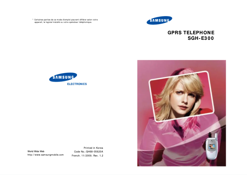 Page 1 de la notice Manuel utilisateur Samsung SGH-E300
