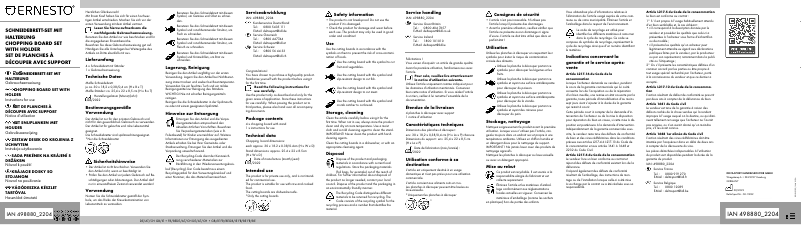 Page 1 de la notice Manuel utilisateur Ernesto IAN 498880