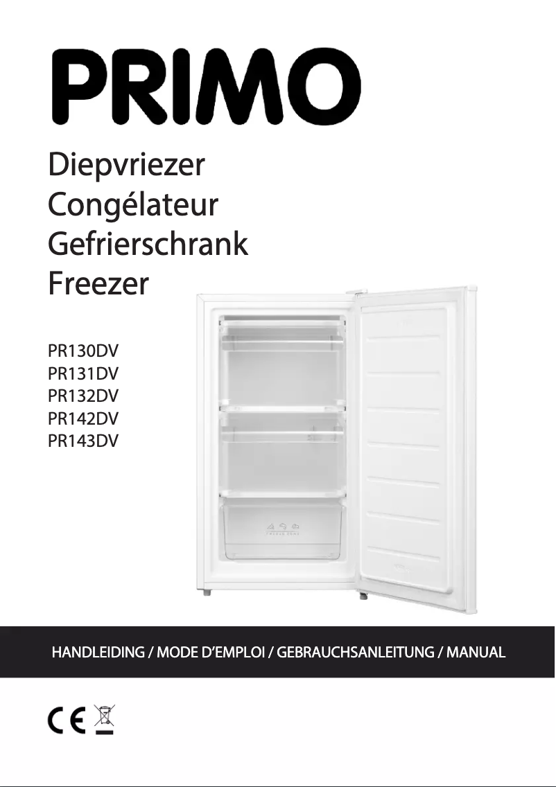 Page 1 de la notice Manuel utilisateur Primo PR143DV
