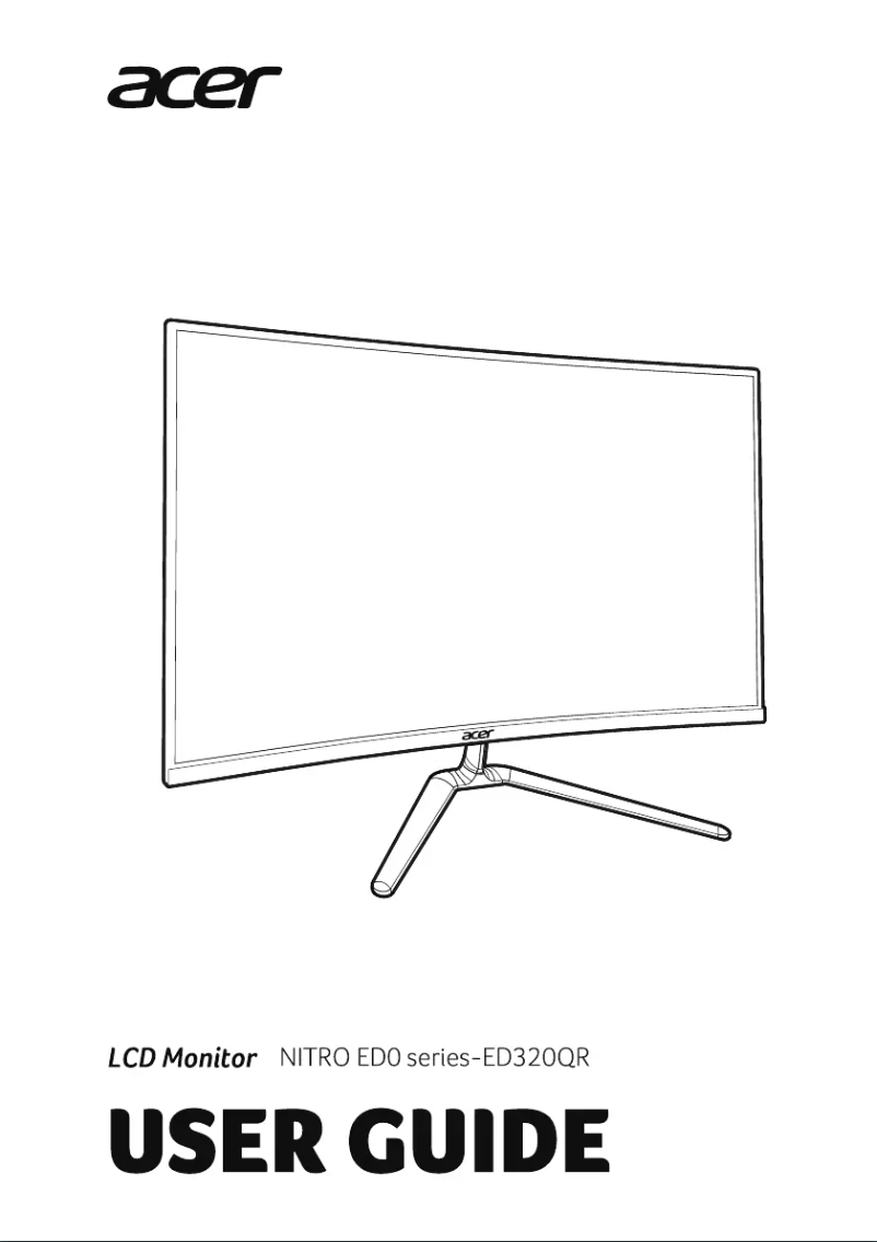 Page 1 de la notice Guide de démarrage rapide Acer ED320QRP